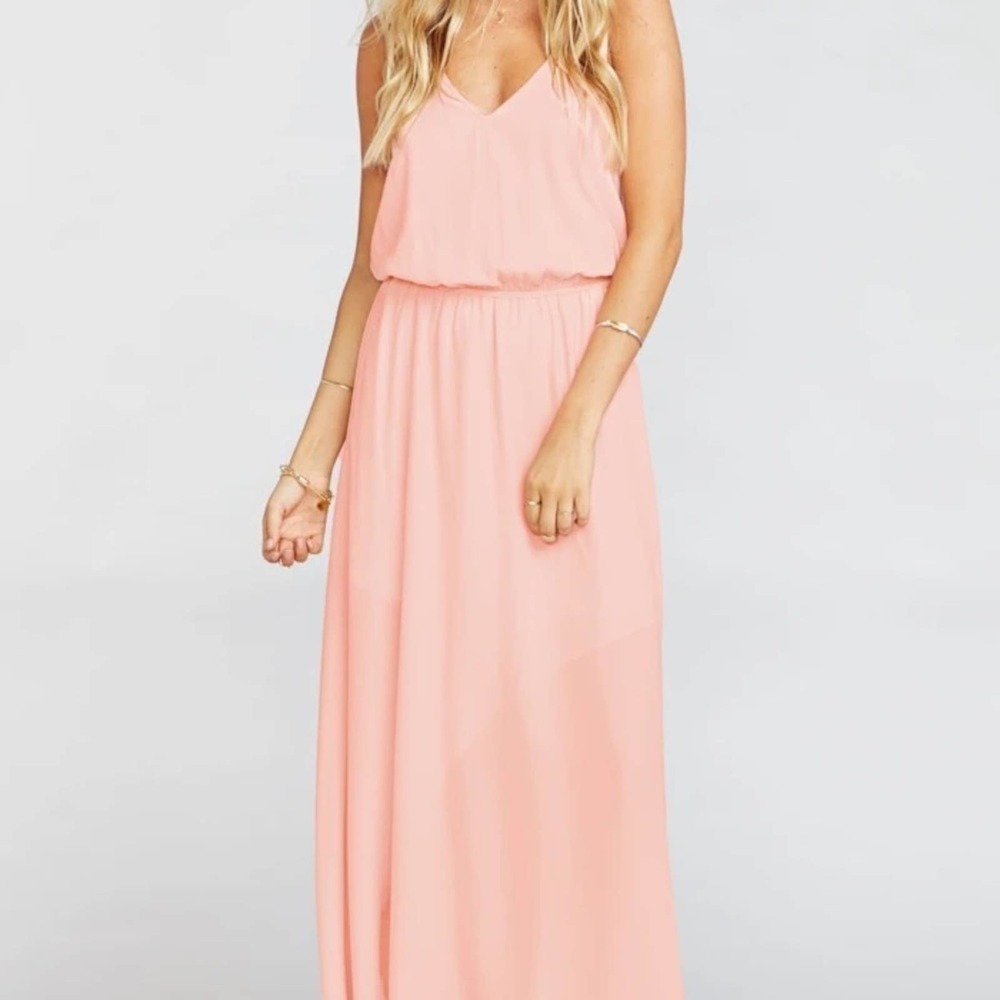 SMYM Kendall maxi dress in frosty pink crisp